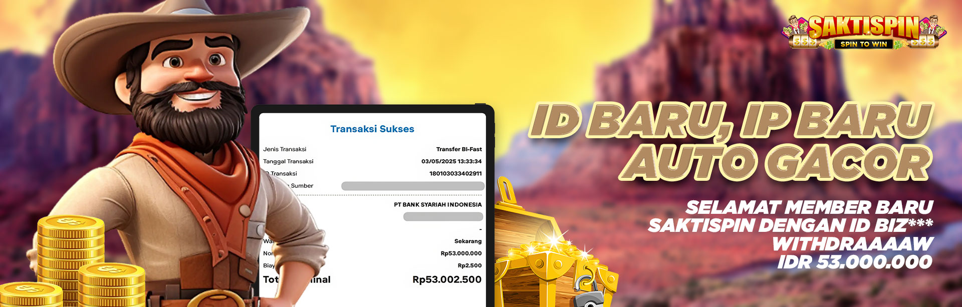 MEMBER SETIA SAKTISPIN KENA JACKPOT