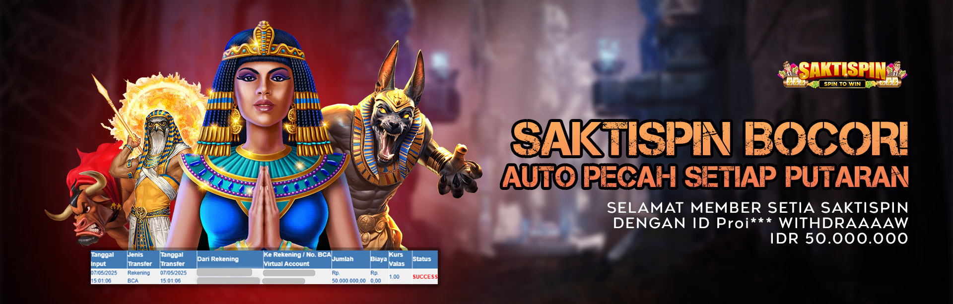 MEMBER SETIA SAKTISPIN KENA JACKPOT
