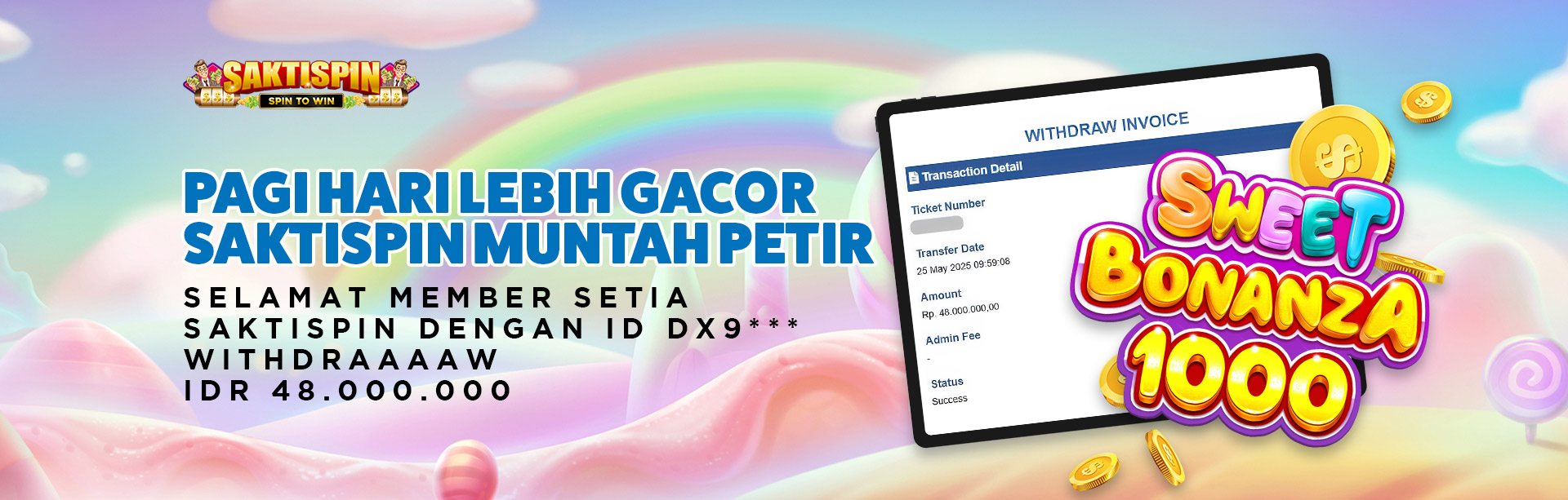 MEMBER SETIA SAKTISPIN KENA JACKPOT