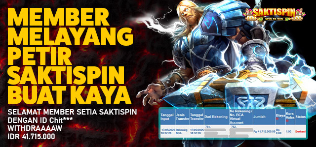 MEMBER SETIA SAKTISPIN KENA JACKPOT